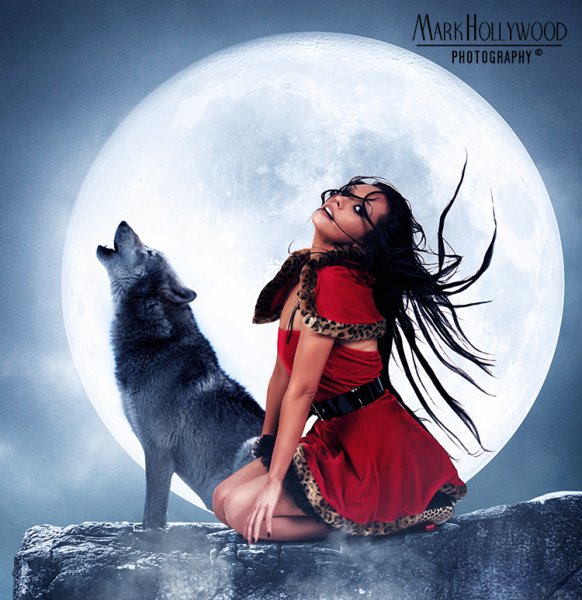 Волк Луна девушка