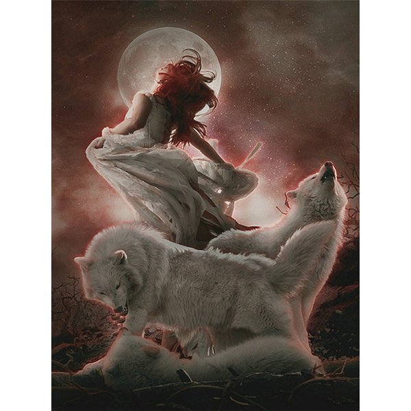 Волк Луна девушка