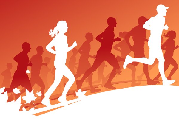 Легкоатлетический кросс вектор