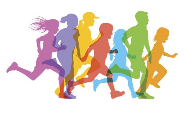 Спортивные соревнования на белом фоне