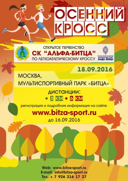 Осенний кросс в школе объявление