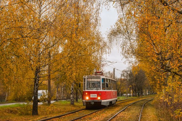 Золотая осень трамвай Сокольники