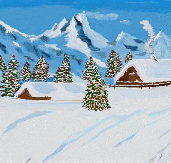 Снег рисунок