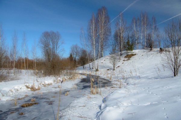 Весенний Ручеек в деревне