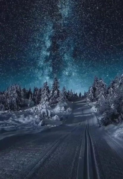 Красивый снегопад