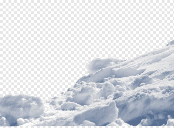 Сугробы снега на прозрачном фоне