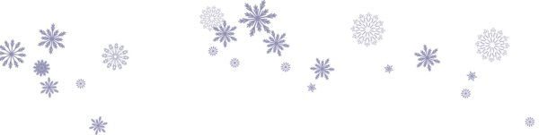 Полоска снежинки на прозрачном фоне