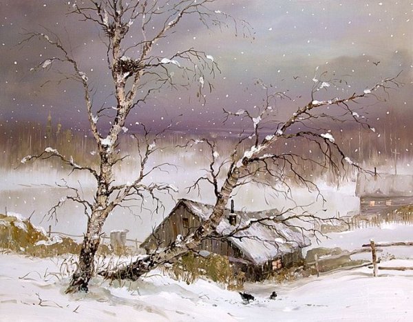 Вьюга на картинах художников