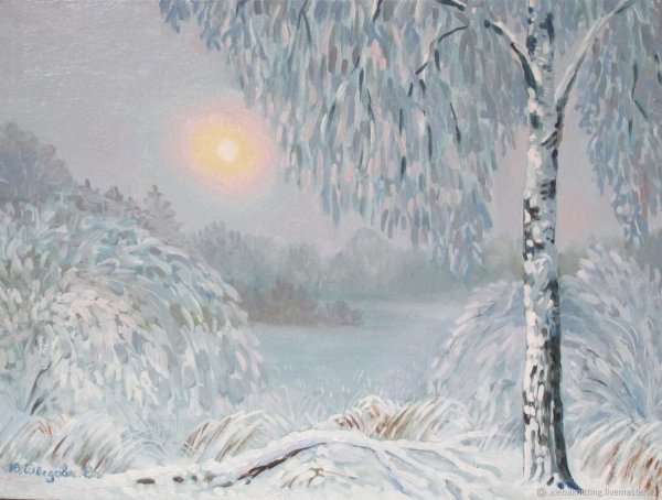 Художник Владимир Крылов зимний лес
