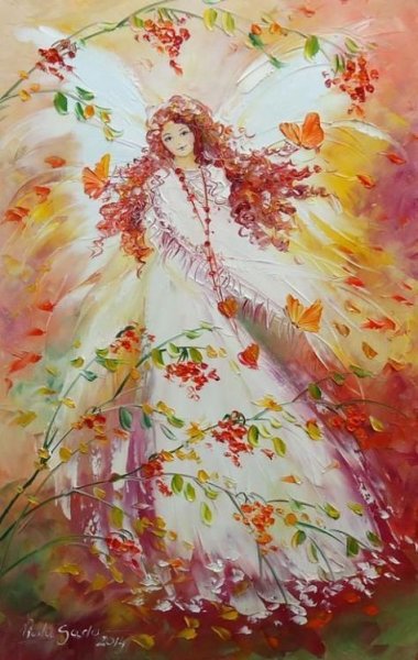 Осенний ангел живопись