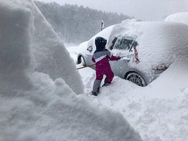 Сильный снег