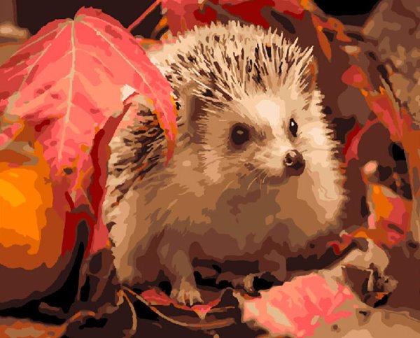 Ежик в листве