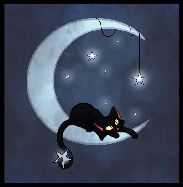 Кошка на полумесяце