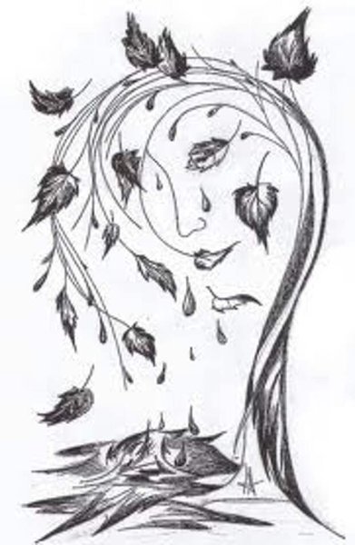 Осенние эскизы карандашом