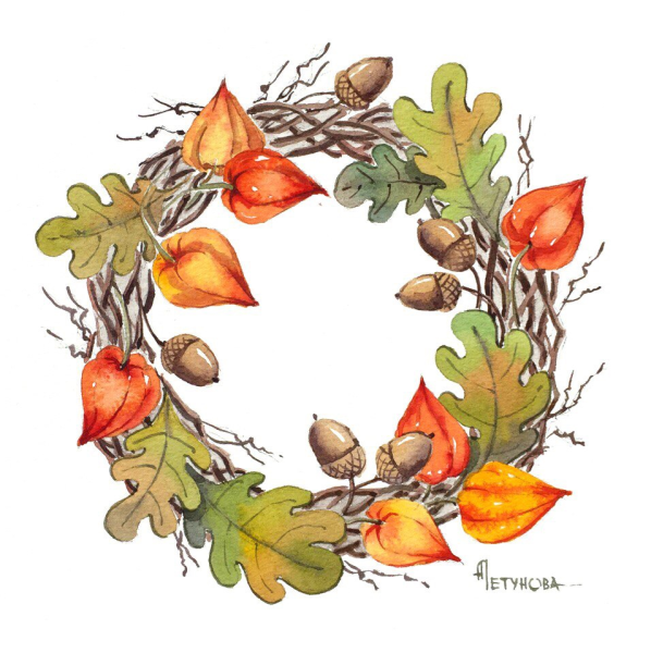 Венок из листьев