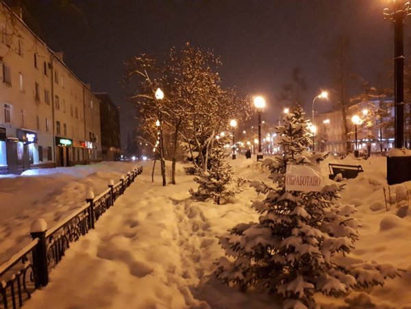 Заснеженный Иркутск