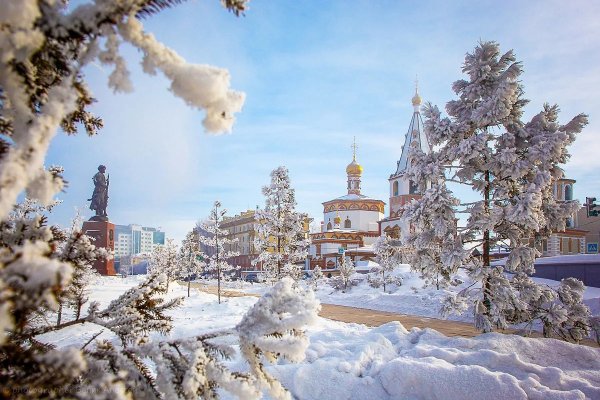 Город Иркутск зимой