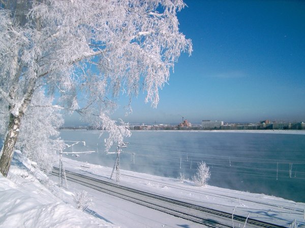 Зимняя набережная Ангарск