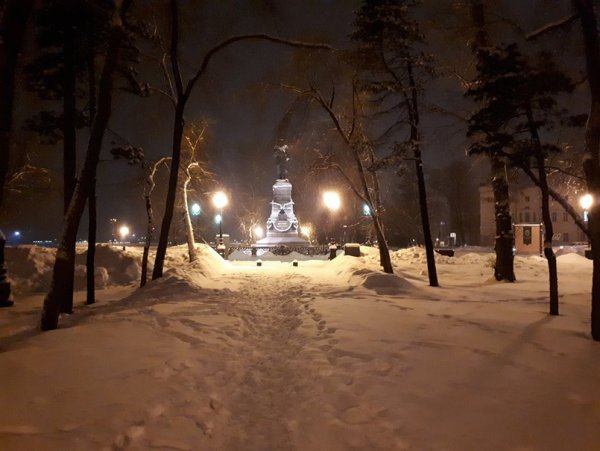 Заснеженный Иркутск