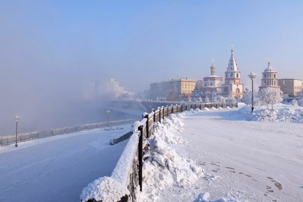 Иркутск набережная зима