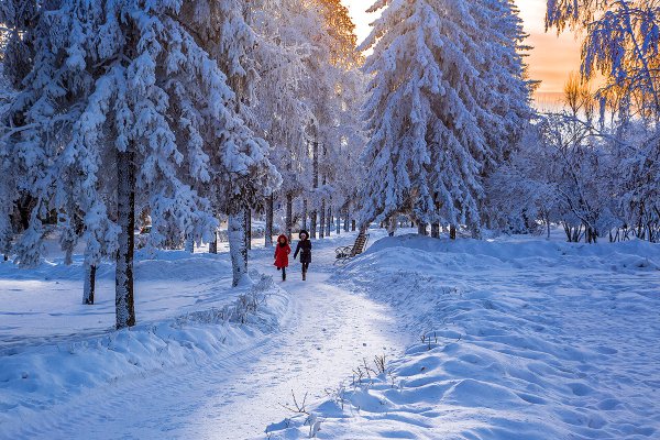 Парк Иркутск зима