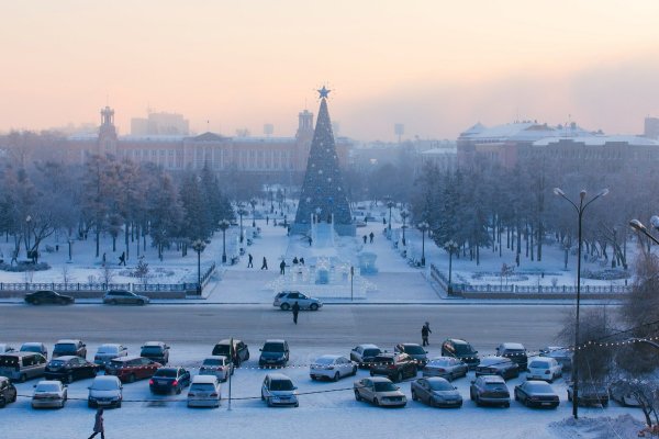Сквер Кирова Иркутск зимой