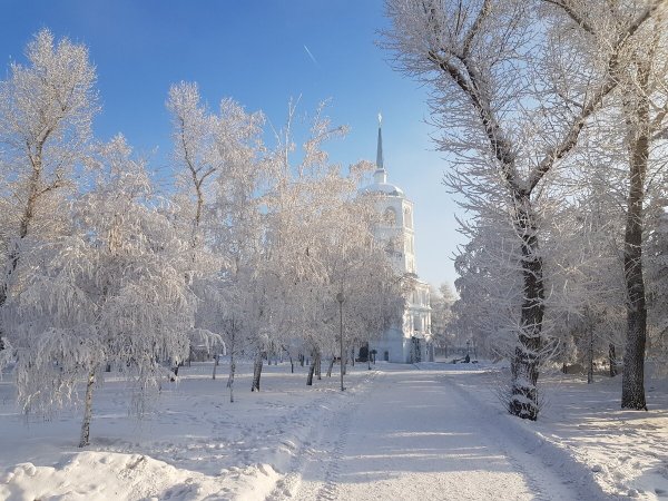 Город Иркутск зимой