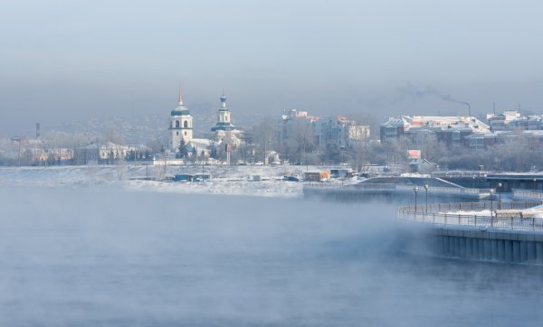 Ангара Иркутск река зимой
