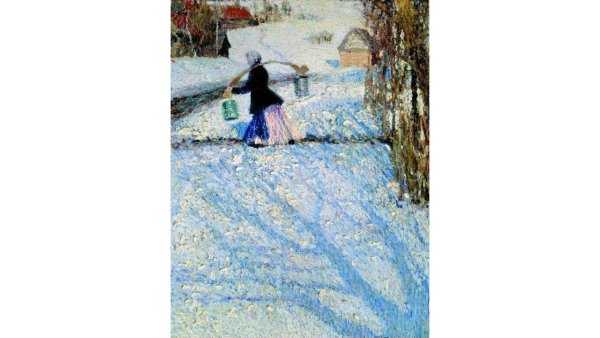 И Э Грабарь Мартовский снег картина