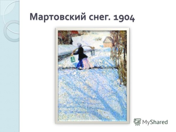 Игорь Грабарь Мартовский снег 1904