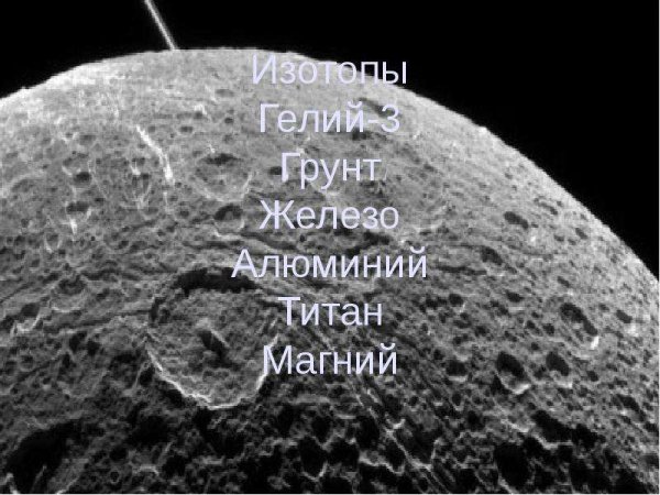 Полезные ископаемые на Луне гелий 3