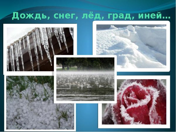 Дождь, снег, град, иней