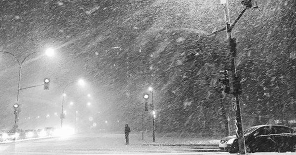 Метель в городе