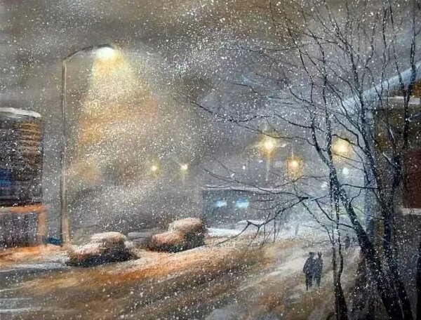 Метель в живописи