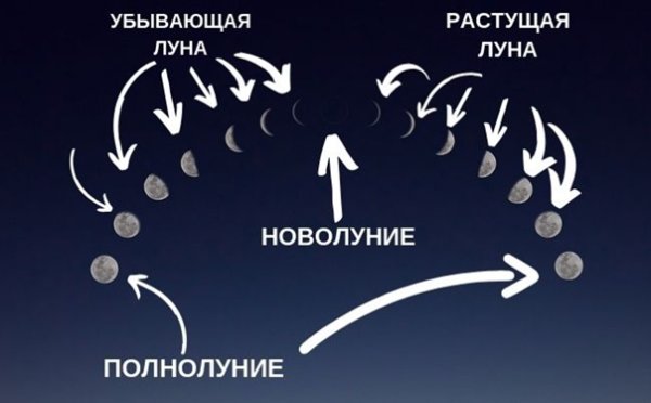 Как определить оастущая МДМ убывающая Луна