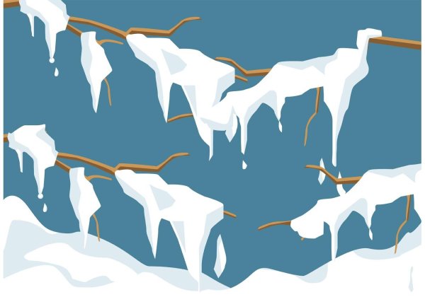 Векторный снег