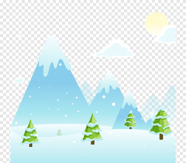 Горы снег вектор