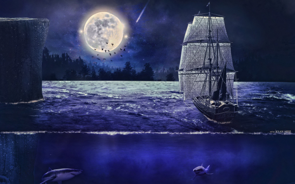 Море Луна корабль