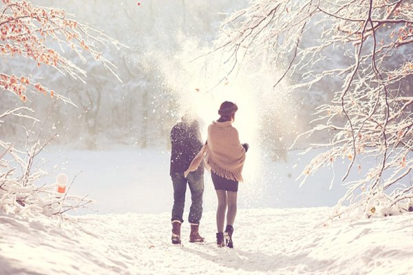Влюбленные в снегу