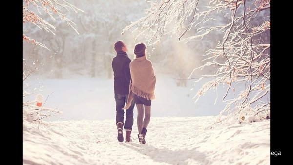 Пара под снегом