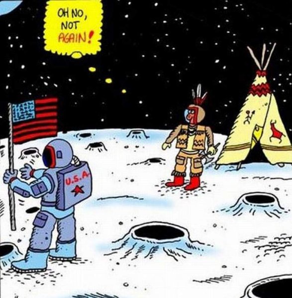 Американцы на Луне карикатура