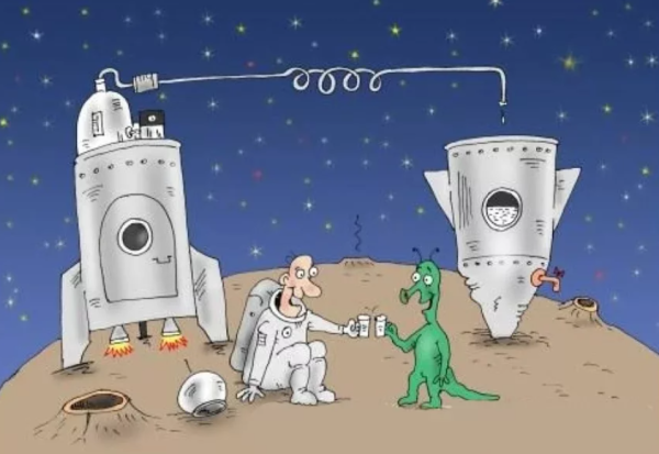 Космонавт карикатура