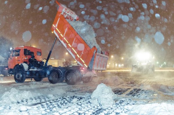 Вывоз снега КАМАЗ
