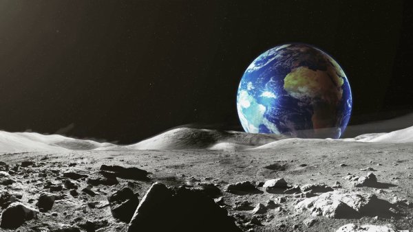 Вид земли с Луны