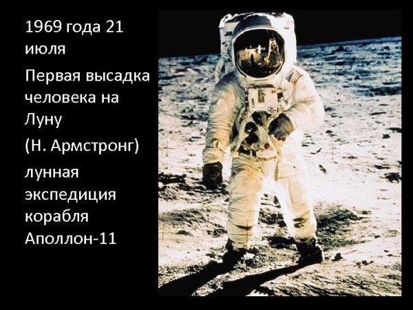 Высадка человека на луну 21 июля 1969