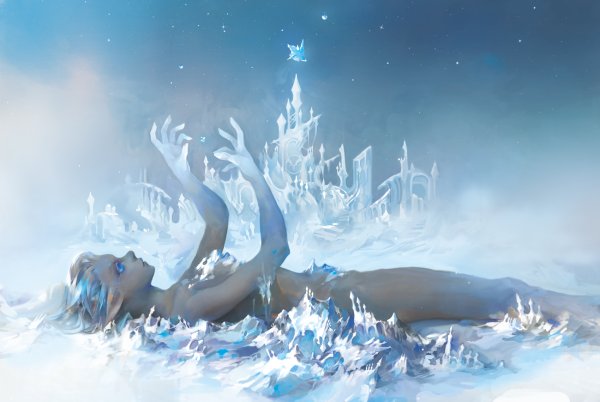 Девушка во льду арт