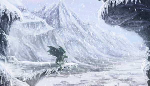 Дракон в снежных горах