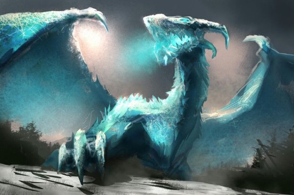 Ледяной дракон МТГ арт