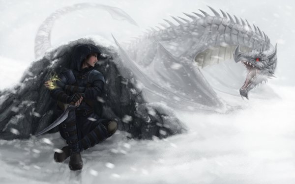 Снежный дракон фэнтези