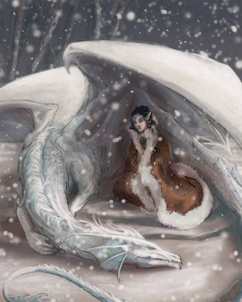 Красивые зимние драконы